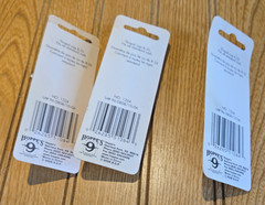3X Hoppes No. 1324 Cotton Cleaning Swab .40/.45 Caliber