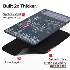 Cleaning Mat for Glock – Double Thickness Mat – Strip and Lube Diagram, Oil-R…