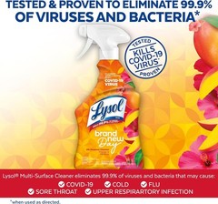 Lysol Bathroom Cleaner Spray, Mango & Hibiscus Scent, 32 oz.