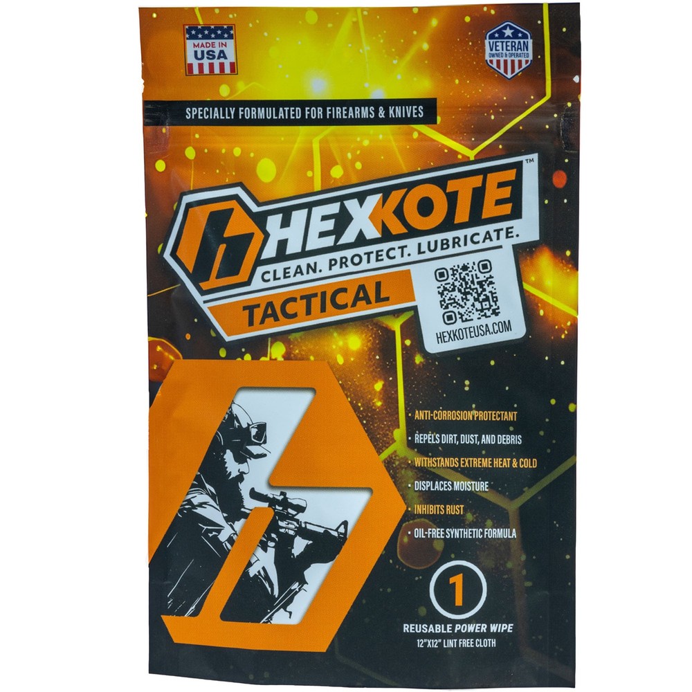 HEXKOTE Dry Lube Gun Knife Cleaner Lubricant CLP Cloth Lint Free Wipe 12″ x 12″