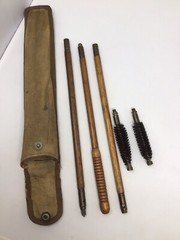Vintage Collectible Wooden Rifle Cleaner W/ Bag