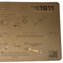Cerus Gear 1911 Instructional Promat, Coyote Brown – Gun Cleaning Mat