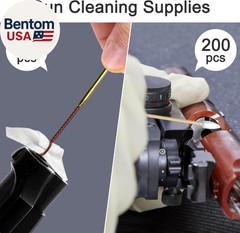 Gun Cleaning Supplies – Gun Cleaning Patches & Pointed Cotton Swabs for Pistol,