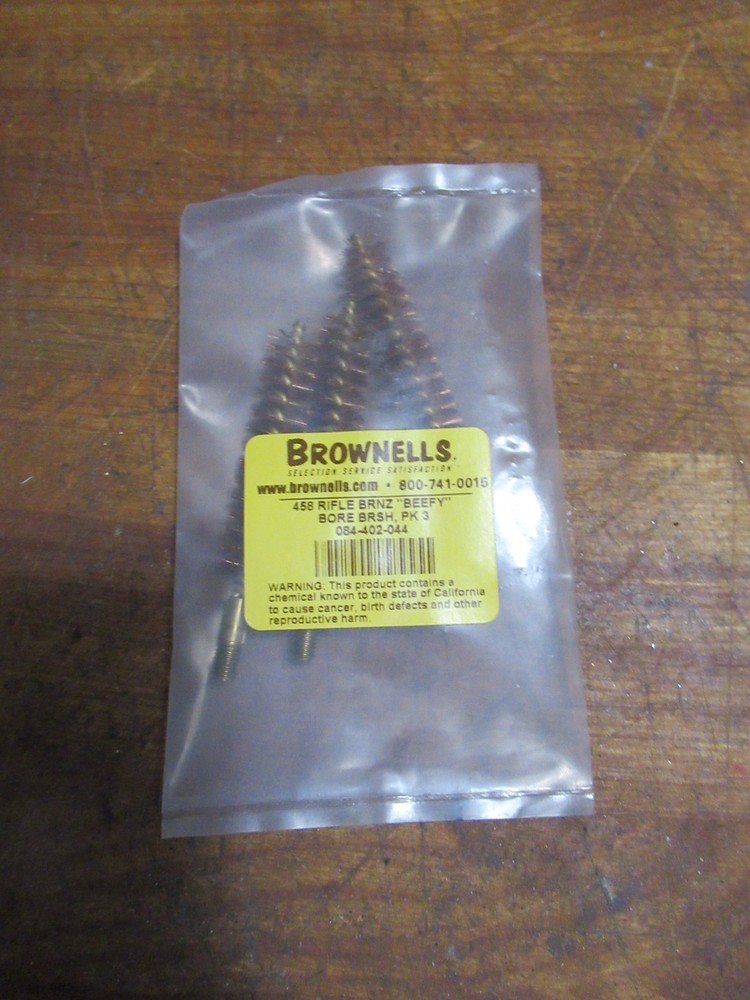 3 Pack of Brownells Rifle Bore Brushes – 458 Rifle