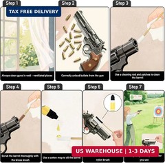 ELVO Gun Cleaning Kit 21 Piece Set Brass Components Cleaning Kit for .22,.357,.3