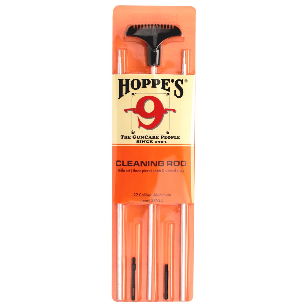 Hoppes 3-pc Aluminum Rifle Rod .22 Caliber 3PA22