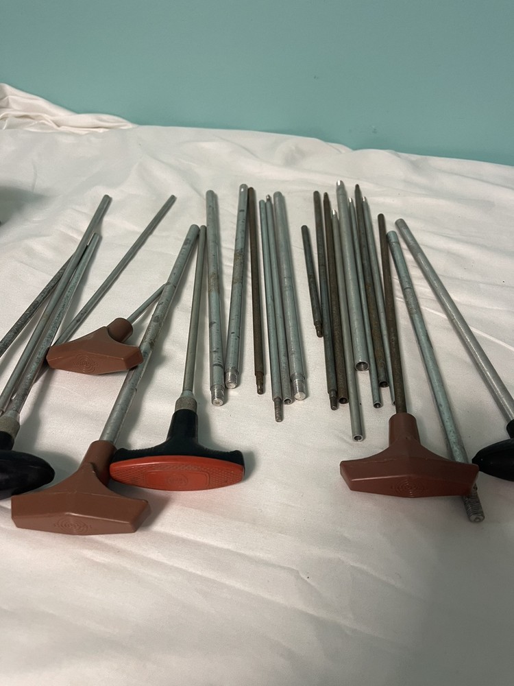 Vintage Lot Gun Cleaning Rod Jointed Mixed Of Branded And Unbranded