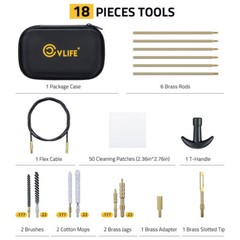 Portabe Gun Cleaning Kit for .177/22lr/5.56/22/223/.17 Rifle Pistol Muzzleloader