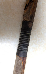 Antique Three Piece Wooden & Brass Gun Cleaning Rod From England Rough Works