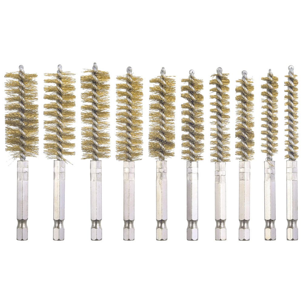 10 Pack Bore Brush for Drill, Brass Bore Brush Drill, Stainless Steel Bore Clean