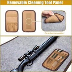 Portable Large Gun Cleaning Mat Roll Up Pistols Rifle Cleaning Pad with Pocket