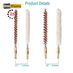 Rifle Gun Barrel Cleaning Kits for .177/.22 (4.5/5.5mm) Caliber, Bore…