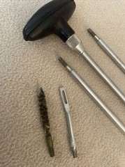 VINTAGE Outers Shotgun Cleaning Rod Aluminum with Steel Brush & Patch Tip