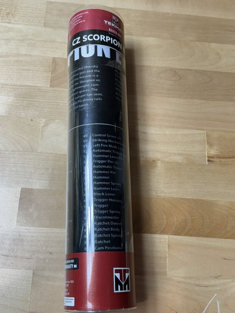 TekMat Gun Cleaning Bench Mat CZ 12″x36″ Black