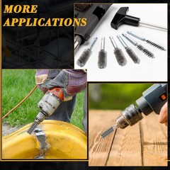 Durable Stainless Steel Bore Brushes – 24 Piece Set for Effective Rust Removal
