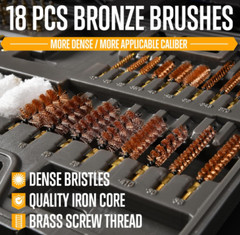 GLORYFIRE Elite Cleaning Kit–Universal 66pcs Set w Brass Brushes
