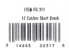 Otis .17 Thru .177 Rifle Pistol 17 Caliber Short Brush Standard Thread with Tube