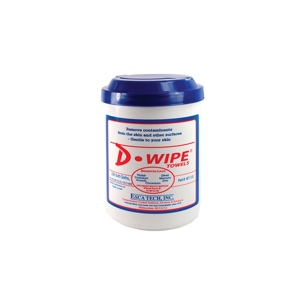 D-Lead Disposable Wipes 6.5″ x 6” 150 Towel Ct 8/Pack WT-150 Removes Lead Dust