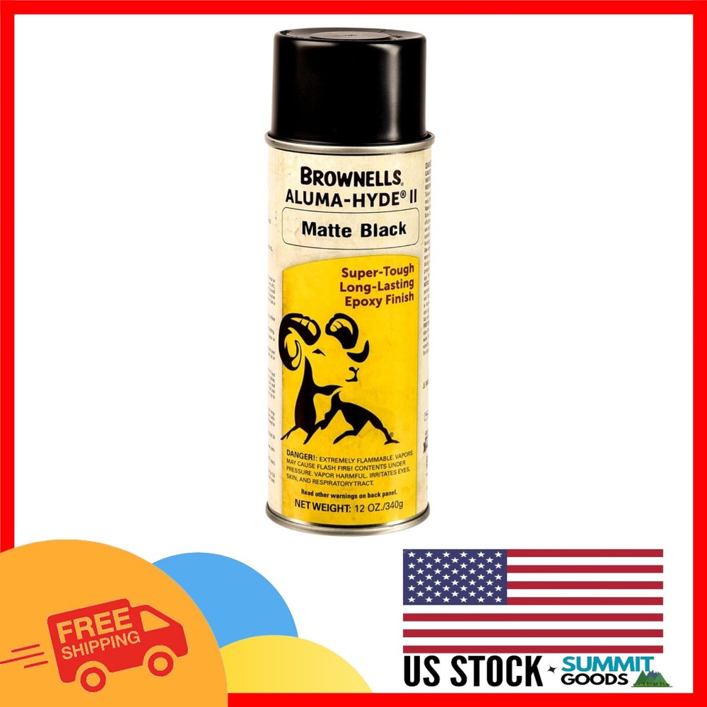 Matte Black Epoxy Firearms Finish – 12oz Quick-Drying Spray for Pistol & Rifle