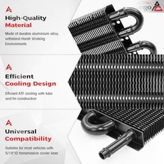 6 Pass Ultra-Cool Tube and Fin Transmission Cooler Universal 5/16″ 6-pass Black