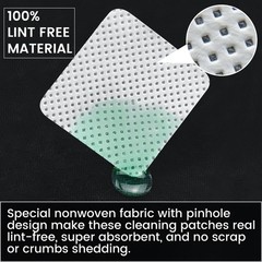 2000PCS Cleaning Patches, 2″ Lint Free Patches, Highly Absorbent Square Cloth…