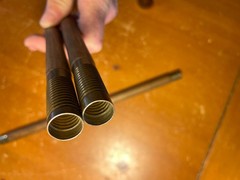Vintage Shotgun Cleaning Rod 3 Pc Wooden Brass Gun Cleaning Rod 36” Antique