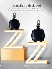 Case for SHOKZ OpenDots ONE Earbuds,Stylish Retro Soft Protective, Black