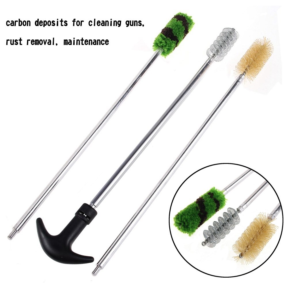 6 Pcs Aluminum Rod SHOTGUN Cleaning Brush Kit Set 12GA Gauge & BRUSH
