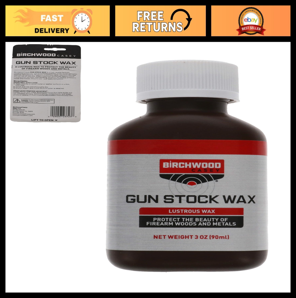 Gun Stock Wax for Protection, Maintenance & Cleaning – Easy to Use, 3 OZ Bottle