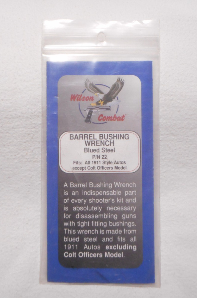 NOS Wilson Combat Bushing Wrench, 1911 Full-Size, Blued Steel P/N #22 Gunsmith