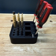 Punch & Screwdriver Organizer | Gunsmith / Bench Tool Holder | Brass Punch Block