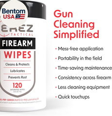 Gun Cleaning Supplies: 120 Gun Cleaning Wipes, 5″X7″ CLP Gun Cleaner Lubricant –