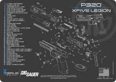 Sig Sauer P320 X-Five Legion Schematic Handgun Mat