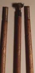 Antique 3- Piece Wooden And Brass Gun Cleaning Rod