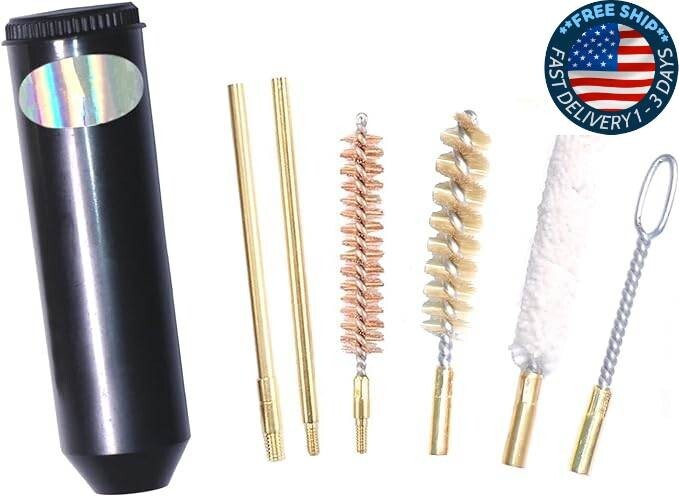 Kit de limpieza de pistola de 9mm cepillo de calibre de pistola manual de tamaño