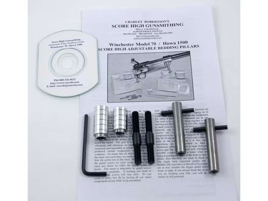 Score High Aluminum Pillar Bedding Kit for Winchester Model 70