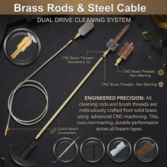 Universal Cleaning Kit for Handgun, , Shotgun, Fits All Calibers .12Ga 20Ga ….