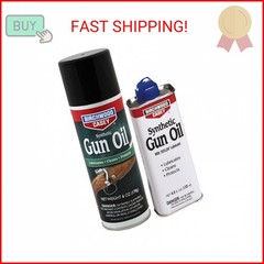 BIRCHWOOD CASEY Synthetic Gun Oil 4.5-Ounce Spout Can – Long-Lasting Gun Lubrica