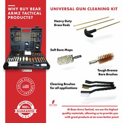 Gun Cleaning Kit for Handguns Shotguns Rifles l Works for Calibers .17- .50 Cal