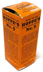 Vintage Hoppe’s No.9 Nitro Powder Solvent Bore Cleaner Empty Bottle in Box