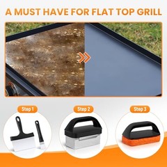 Griddle Cleaning Kit for Blackstone, Flat Top Grill Cleaning Kit Black-11 PCS