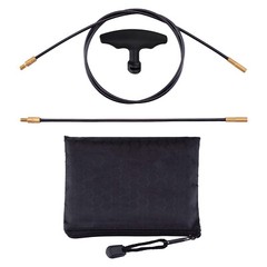 Pistol Rifle Flexible Threaded Bore Cleaning Kit Coated Cable 8″ & 33″ in Pouch