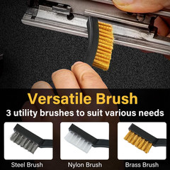 108 Pcs Universal Gun Cleaning Kit for Pistol, Shotgun, Rifle w/ Case&Bore Light