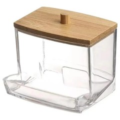Cotton Swab Storage Box Double Head Buds Container Transparent Square Organize