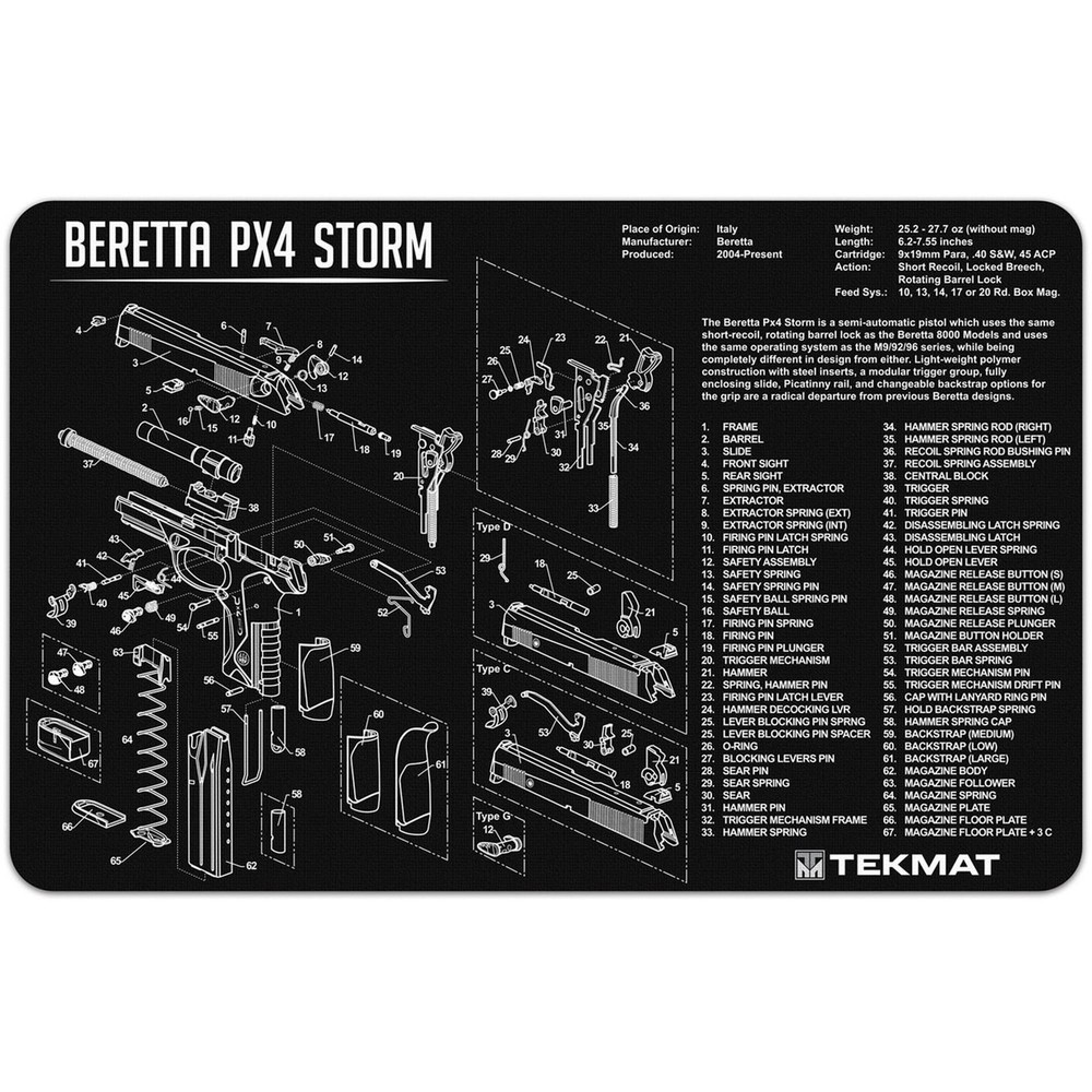TekMat Original Gun Cleaning Mat – 17″ X 11″ – Beretta PX 4 Storm