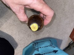 Leather Covered Plastic Squeeze Bottle With Antler Lid