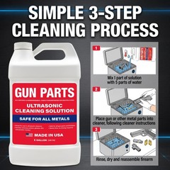 Ultrasonic Gun Cleaning Solution – 1 Gallon/128oz [Made in USA] Concentrated For