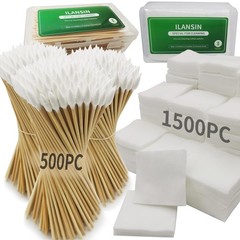 2000PCS Cleaning Supplies – 1500PC Patches + 500PC Swabs, Lint-Free Rags, 6″ …