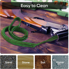 Bore Rope Gun Snake Barrel Cleaners .22 thru .45 & 12 20 Ga Rifle Shotgun Pistol