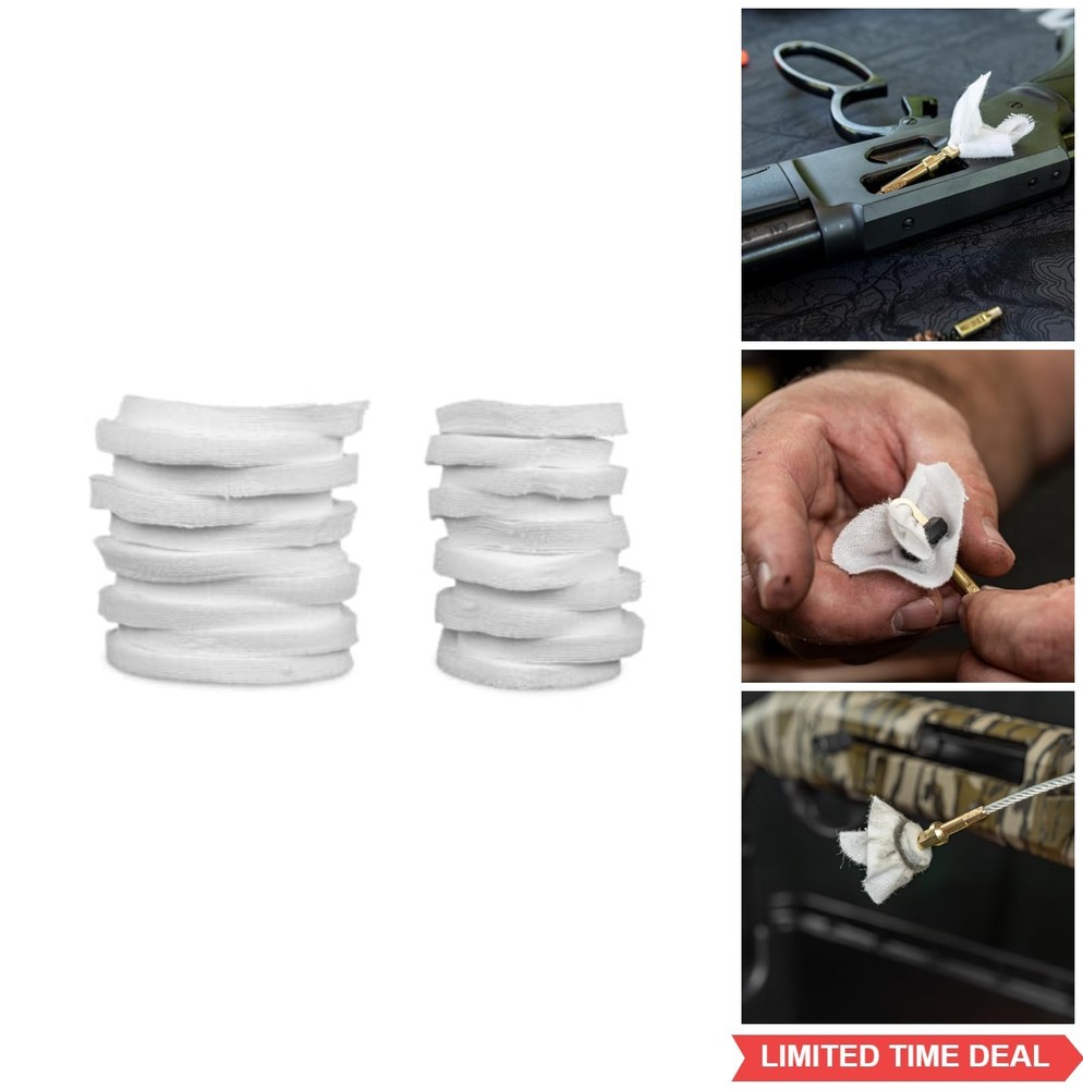 100 Cotton Gun Cleaning Patches 2 inch 3 inch 200 Pack Reusable Up To 6 Times